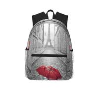 ASFgda Sac à dos classique basique de voyage Tour Eiffel Paris Street Paris, sac à dos d'école, sac à dos imperméable et décontracté pour l'université, les voyages, le travail