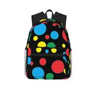 ASFgda Sac à dos classique basique de voyage Twister imprimé à pois, sac à dos d'école, sac à dos imperméable et décontracté pour l'université, les voyages, le travail