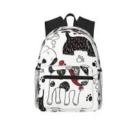 ASFgda Sac à dos classique de voyage basique avec imprimé chiens adorables, sac à dos d'école, sac à dos imperméable et décontracté pour l'université, les voyages, le travail
