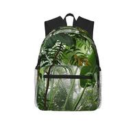 ASFgda Sac à dos classique de voyage basique avec imprimé forêt tropicale et jungle - Sac à dos d'école, sac à dos imperméable et décontracté pour l'université, les voyages, le travail