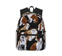ASFgda Sac à dos classique de voyage basique imprimé bouledogues anglais, sac à dos d'école, sac à dos imperméable décontracté pour l'université/voyage/travail