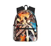 ASFgda Sac à dos classique de voyage imprimé guitare musicale, sac à dos d'école, sac à dos imperméable décontracté pour l'université/voyage/travail