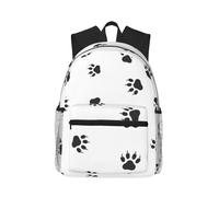 ASFgda Sac à dos de voyage classique basique avec empreintes de pattes d'ours, sac à dos d'école, sac à dos imperméable et décontracté pour l'université, les voyages, le travail