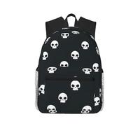 ASFgda Sac à dos de voyage classique basique imprimé tête de mort, sac à dos d'école, sac à dos imperméable décontracté pour l'université/voyage/travail