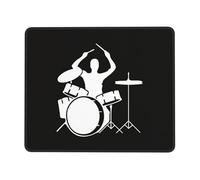 ASFgda Tapis de souris imprimé batteur avec bords cousus, tapis de souris confortable avec base en caoutchouc antidérapant pour ordinateur/café/maison/bureau