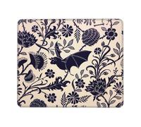 ASFgda Tapis de souris imprimé chauve-souris avec bords cousus, tapis de souris confortable avec base en caoutchouc antidérapant pour ordinateur/café/maison/bureau
