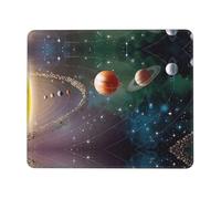 ASFgda Tapis de souris imprimé Planet Space Solar System avec bords cousus, tapis de souris confortable avec base en caoutchouc antidérapant pour ordinateur/café/maison/bureau