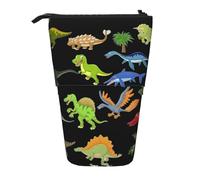 ASFgda Trousse à crayons avec impression de dinosaures sur pied, pochette télescopique, porte-crayons portable, trousse de rangement pour cosmétiques
