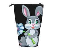 ASFgda Trousse à crayons télescopique avec imprimé lapin de Pâques pour l'école et le bureau