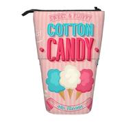 ASFgda Trousse à crayons télescopique en coton imprimé sur pied, porte-crayons portable, trousse de rangement pour cosmétiques