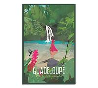 ASFGH Guadeloupe France Affiche de voyage vintage Décoration murale moderne sur toile pour bureau et famille