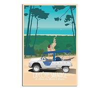ASFGH La Côte Sauvage France Affiche de voyage vintage Décoration murale sur toile Poster moderne Bureau Famille Art Poster Décoration Chambre Cadeau Posters