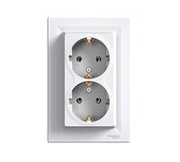 Asfora 3606480527753 Prise double Schuko Blanc EPH9900121 Schneider Electric