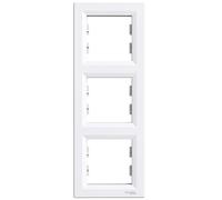 Plaque cadre triple - Schneider - Asfora - Blanc - 3 postes - Verticale