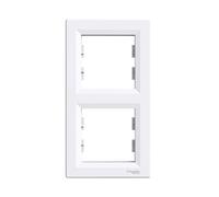 Asfora - vertical 2-gang frame - white