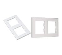 Asfora - Cadre vertical avec 2 cadres Schneider Electric, Blanc & Schneider Electric Eph5800221-2 éléments Cadre, Blanc