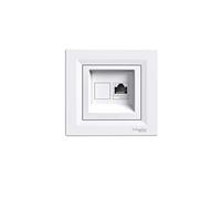 asfora - ISDN de canette Cat5e 1 x RJ45, prises, complet, schneider electric, Blanc, Neuf