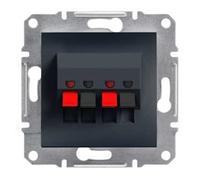ASFORA Prise double haut-parleur sans cadre d'anthracite EPH5700171