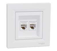 Schneider Prise RJ45 Asfora Cat5e 2 x RJ45 Blanc Neuf