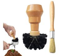 Asfrode Brosse Barista, brosse de nettoyage pour moulin à café, brosse à café, brosse à espresso pour machines à café avec porte-filtre, machines à café automatiques, moulin à café, machine à espresso