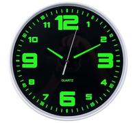 Asfrode Horloge murale lumineuse, 30 cm, silencieuse, veilleuse moderne, grande, silencieuse, à quartz, facile à lire, horloge murale pour cuisine, chambre, maison, chambre, bureau, école