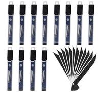 Asfrode Lot de 120 couteaux de 9 mm, lames de rechange, lames de coupe à 30 degrés en acier au carbone, lame de couteau, couteau à tapis, couteau utilitaire, 9 mm