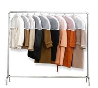 Asfrode Lot de 14 housses de protection transparentes pour vêtements - Protection contre la poussière - Housses de protection de qualité supérieure - Épaule blanche - Pour blazers, chemises,