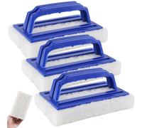 Asfrode Lot de 3 brosses à éponge pour piscine - Avec poignée - Pour nettoyer la saleté et la mousse
