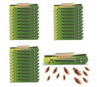 Asfrode Lot de 30 pièges à cafards, pièges à punaises de lit, pièges à poux de farine, pièges à puces pour appartement, pièges à cafards pour la lutte contre les cafards, pièges adhésifs avec appât