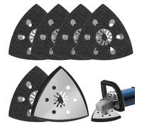 Asfrode Lot de 6 plaques de ponçage triangulaires - Plateau de ponçage fin Starlock - Ponceuse triangulaire - Multitool - Papier abrasif - Accessoires pour Fein Bosch Parkside Ryobi Worx Workzone