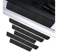 ASFSFF 5 Pcs Protection Seuil de Porte Voiture Carrosserie pour Fiat 500 500C 500L 500e 500X 600,Carbone Adhésif Protege Portiere Voiture Seuil de Porte Voiture Anti Rayure