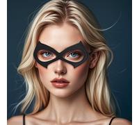 ASFWAGQ Masque Catwoman Chat Noir Demi-visage Femme Fille Cuir Halloween Carnaval Fête Bal Cosplay