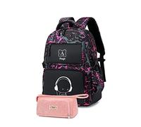 Asge Sac a Dos Scolaire Grand Sac Ecole Garcon Trousse Lycee Garçon Camouflage Enfant Lumineux Cartable Ado Fille Primaire Cadeau 8 10 12 14 Ans Sac De Poitrine Homme