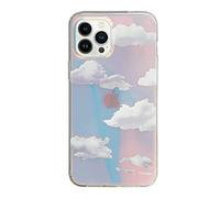 Asgens Compatible avec la Coque Laser iPhone 15 Pro 6,1 Pouces, Nuage Motif Iridescent Bling Briller Le Luxe Coque Mince TPU et PC Dur de Protection Antichoc pour iPhone 15 Pro 6.1" Filles Femmes