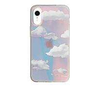 Asgens Compatible avec la Coque Laser iPhone XR 6.1 Pouces, Nuage Motif Iridescent Bling Briller Le Luxe Coque Mince TPU et PC Dur de Protection pour iPhone XR 6.1" Filles Femmes