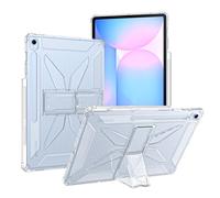Asgens Coque Transparente pour Samsung Galaxy Tab S10 Lite 2025/S10 FE 2025/S9 FE 2023 10.9" Pouces avec Porte-Crayon/Béquille, TPU Souple avec Coins Renforcés, Résistante aux Rayures