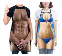 Asgens Drôle Tablier Grill Barbecue Tablier pour Hommes,Tabliers de Barbecue de Chef de Cuisine Cadeau D'anniversaire de Noël pour Mari, Femme Papa, Maman, Amis