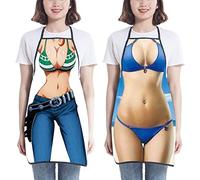 Asgens Drôle Tablier Grill Barbecue Tablier pour Hommes,Tabliers de Barbecue de Chef de Cuisine Cadeau D'anniversaire de Noël pour Mari, Femme, Papa, Maman, Amis