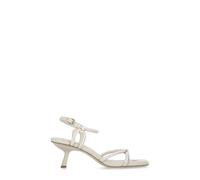 Ash - Chaussures à talons tressés ivoire avec bride de cheville - Femme - Chaussures - Beige - Taille: 38 EU