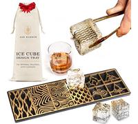 Ash Harbor Moule à Glaçons Transparents Moules à Glace Moderne pour Bourbon et Cocktails en 5 Secondes Moule à Whisky Tampon Cubes Accessoires Barman Presse à Glace en Cuivre Cocktails de Ash Harbor