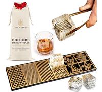 Ash Harbor - Moules à glaçons transparents pour cubes - Joint d'étanchéité de moule à whisky en forme de cube - Accessoires de barman - Pour bourbon et cocktails