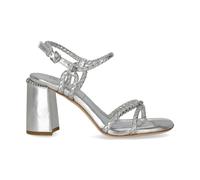 Ash - Sandale à talon en tissu argenté avec clous - Femme - Chaussures - Gris - Taille: 37 EU