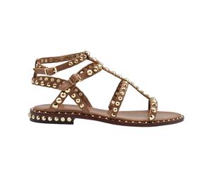 ASH - Sandale Plate Précieuse à Clous - Femme - Chaussures - Brun - Taille: 38 EU