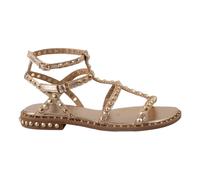 Ash - Sandale Plate Précieuse Ornée de Clous - Femme - Chaussures - Beige - Taille: 37 EU