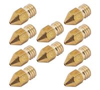 ASHATA 10 Pièces 1mm Buse 3D Imprimante MK8 extrudeuse Laiton Têtes d'impression pour imprimantes 3D cr-10 et MK8 Reprap Prusa I3, avec Toutes Les imprimantes 3D ABS