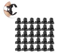 ASHATA 100pcs Mini Clips en Plastique Noir, Petites Pinces de Cheveux Pinces à Vêtements avec une Forte Adhérence pour les Filles pour Bébés Enfants Accessoires de Cheveux Bricolage