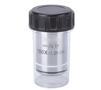 ASHATA 100X Plan Infinity Objectif 20.2mm pour Microscopes Biologiques | Optique haute résolution, recherche en cytologie, laboratoire de microbiologie, lentille en verre entièrement revêtue,