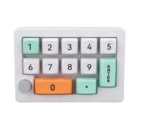 ASHATA 12 pavé Mécanique de clé, 2,4 G Câblé, et Type C Clavier Numérique sans Fil, RVB Hotswap Numpad Clavier Programmable avec Contrôle du Bouton de Joystick (White)