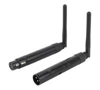 ASHATA 2 Pièces DJ 2.4G sans Fil 1 Récepteur avec Dôme Lumineux et 1 émetteur Contrôle D'éclairage de Scène Multiplex Numérique 512 Contrôleur de Lumière sans Fil pour éclairage de (Prise UE)