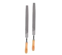 ASHATA 2 Pièces Lime à Verres Professionnelle Manche en Bois Acier Métal | Façonnage de précision des lentilles, outil d\'élimination des bavures, meulage des contours lisses, prise en main